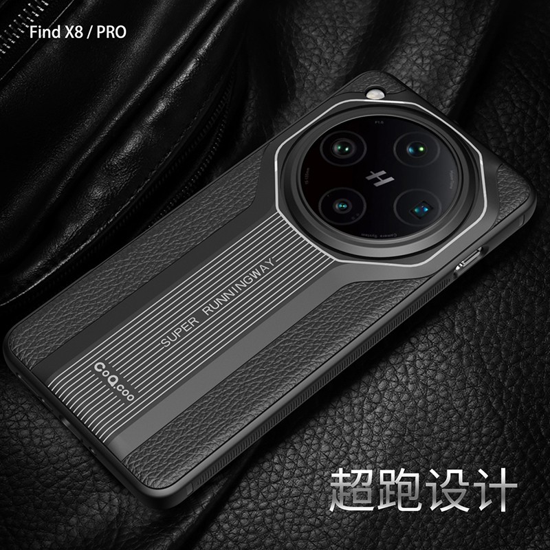 适用oppofindx8系列手机壳oppix8Pro新款防摔大孔Fnidx8保护套opro侧边防滑X8pro防摔金属按键8X高级感商务套