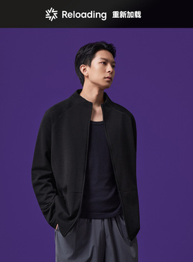 【新款热销】Reloading 全棉针织舒适毛圈面料插肩袖百搭立领夹克