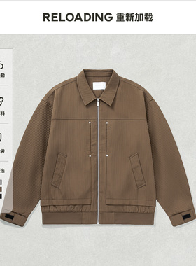 【新款热销】Reloading重新加载 巴恩风坑条肌理宽松复古休闲夹克