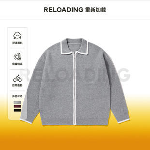 【秋冬新款】重新加载 经典老钱风百搭绞花针织翻领开衫毛衣