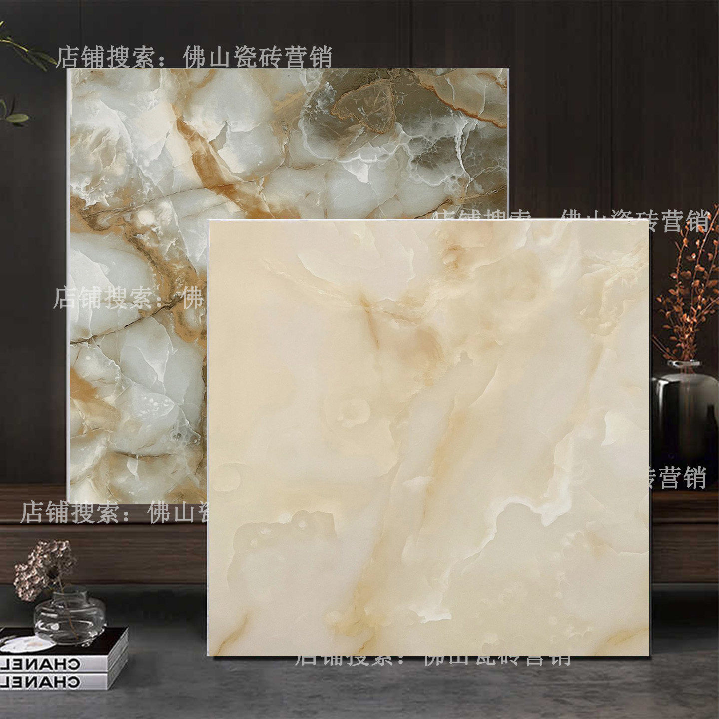 佛山瓷砖地砖600x600仿玉石通体大理石客厅餐厅防滑地板砖磁砖