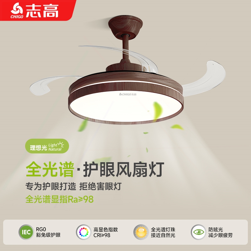 电风扇灯餐厅客厅中古风2025年新