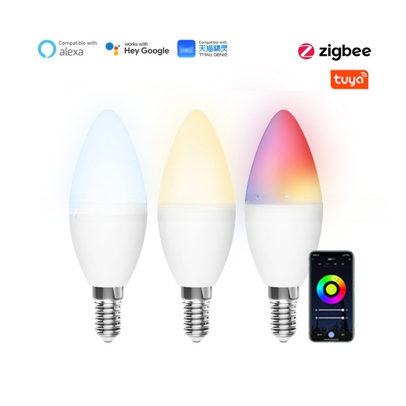 涂鸦智能音乐律动小螺口蜡烛灯