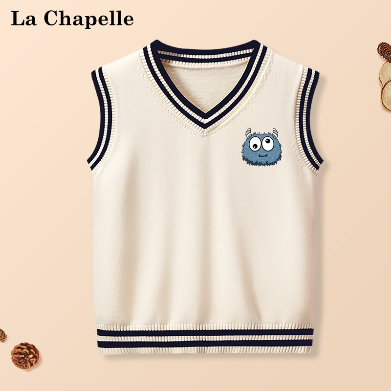 拉夏贝尔男童马甲秋冬款男孩坎肩儿童V领毛衣男大童春秋保暖背心,童装/婴儿装/亲子装,马甲,淘宝优惠券,粉丝福利购,淘宝优惠卷