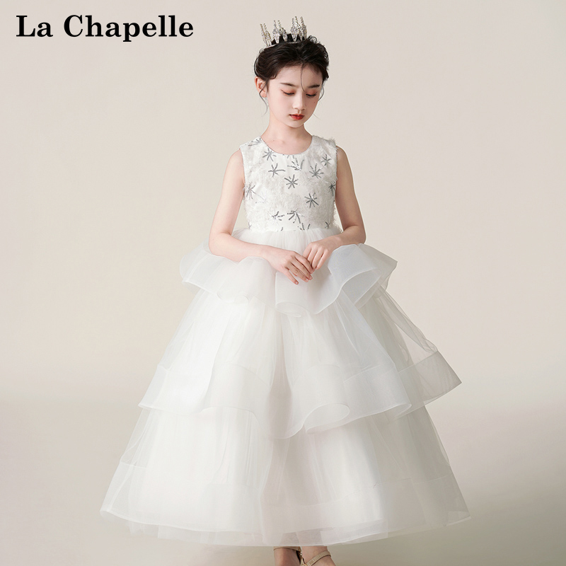 拉夏贝尔儿童礼服公主裙高端洋气主持人女童演出服女孩钢琴演奏服