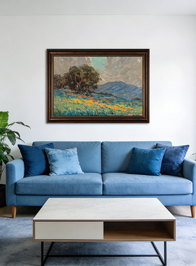 雷蒙德旷田野风景装饰画鲜花卉山水壁画客厅餐厅走廊卧室床头挂画