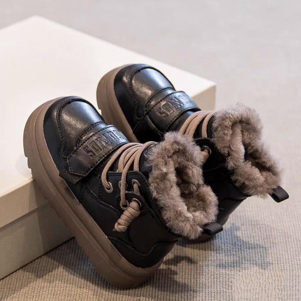 真皮女童雪地靴宝宝大棉鞋雪地棉