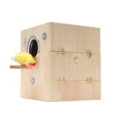 繁殖箱喜昕佳实木鸟巢竖式繁殖箱