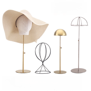 衣架帽子收纳铁艺帽子架托家用店铺陈列架落地展示架帽架帽托模型