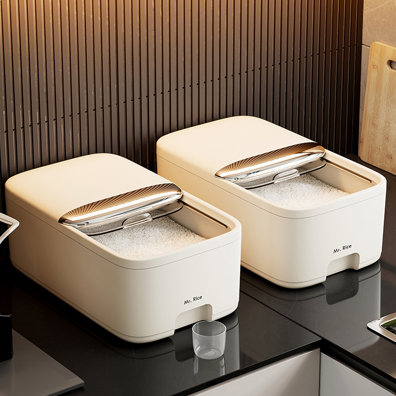 米桶推拉盖家用食品级储米箱新款密封防虫防潮厨房装米收纳盒米缸