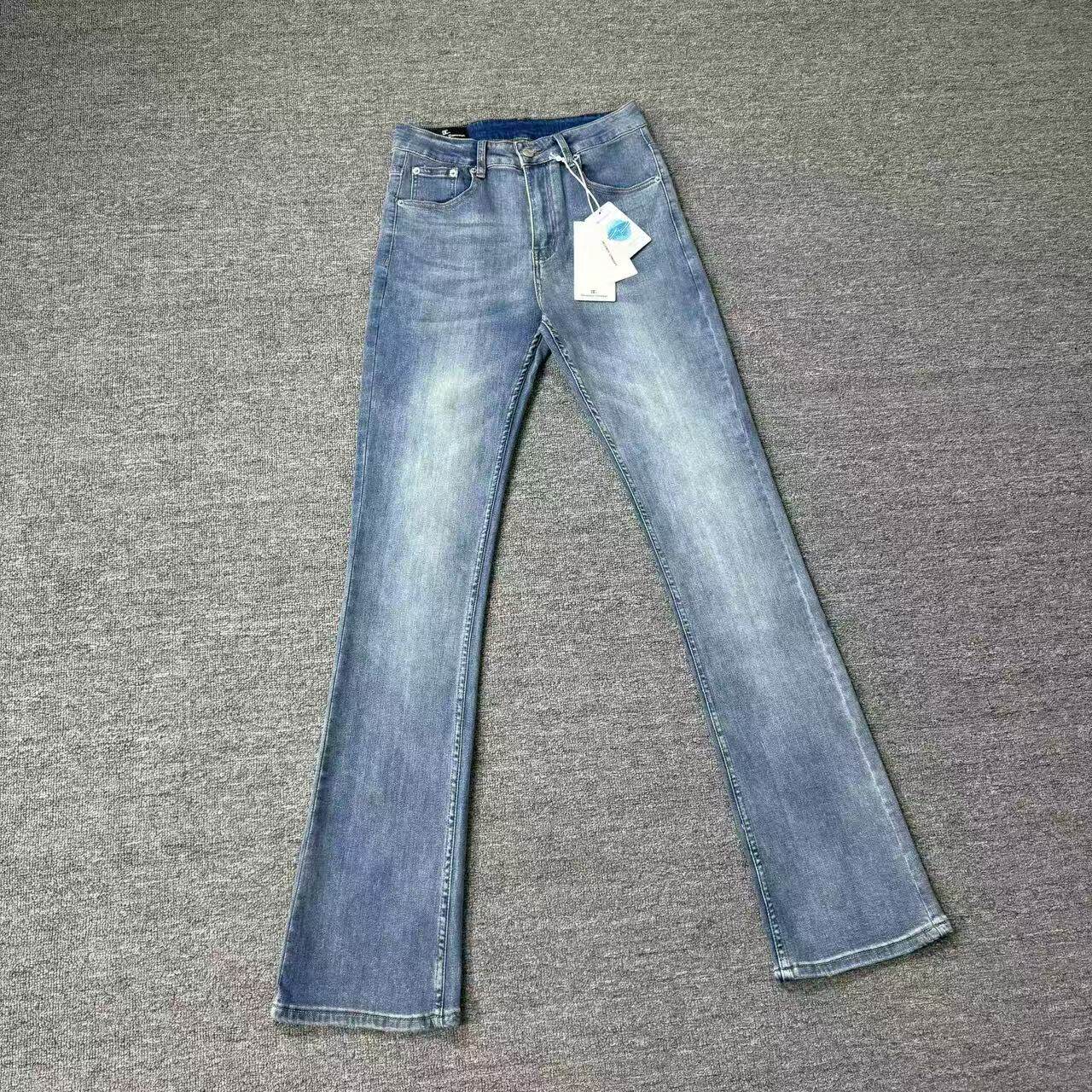 美式cleanfit重磅水洗黑弯刀牛仔