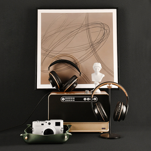 房间衣帽间饰品摆件 耳机音响模型道具男士 现代简约样板房软装 套装