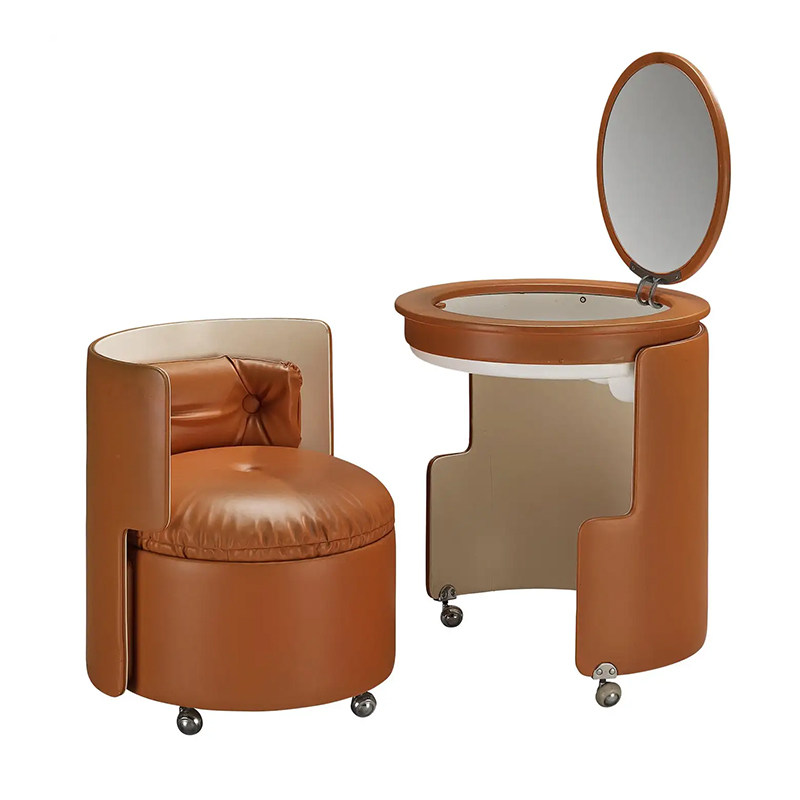 小型梳妆台收纳式可移动带妆凳