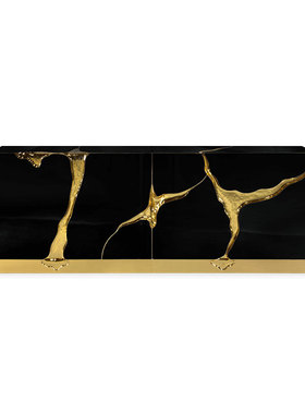 轻奢高级感餐边柜不锈钢实木艺术储物收纳玄关柜LAPIAZ SIDEBOARD