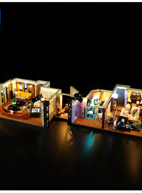 KGBOX乐高10292老友记莫妮卡的公寓建筑LED灯具积木透明展示盒