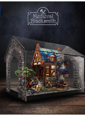 KGBOX乐高21325铁匠铺透明亚克力防尘收纳展示盒防尘罩模型