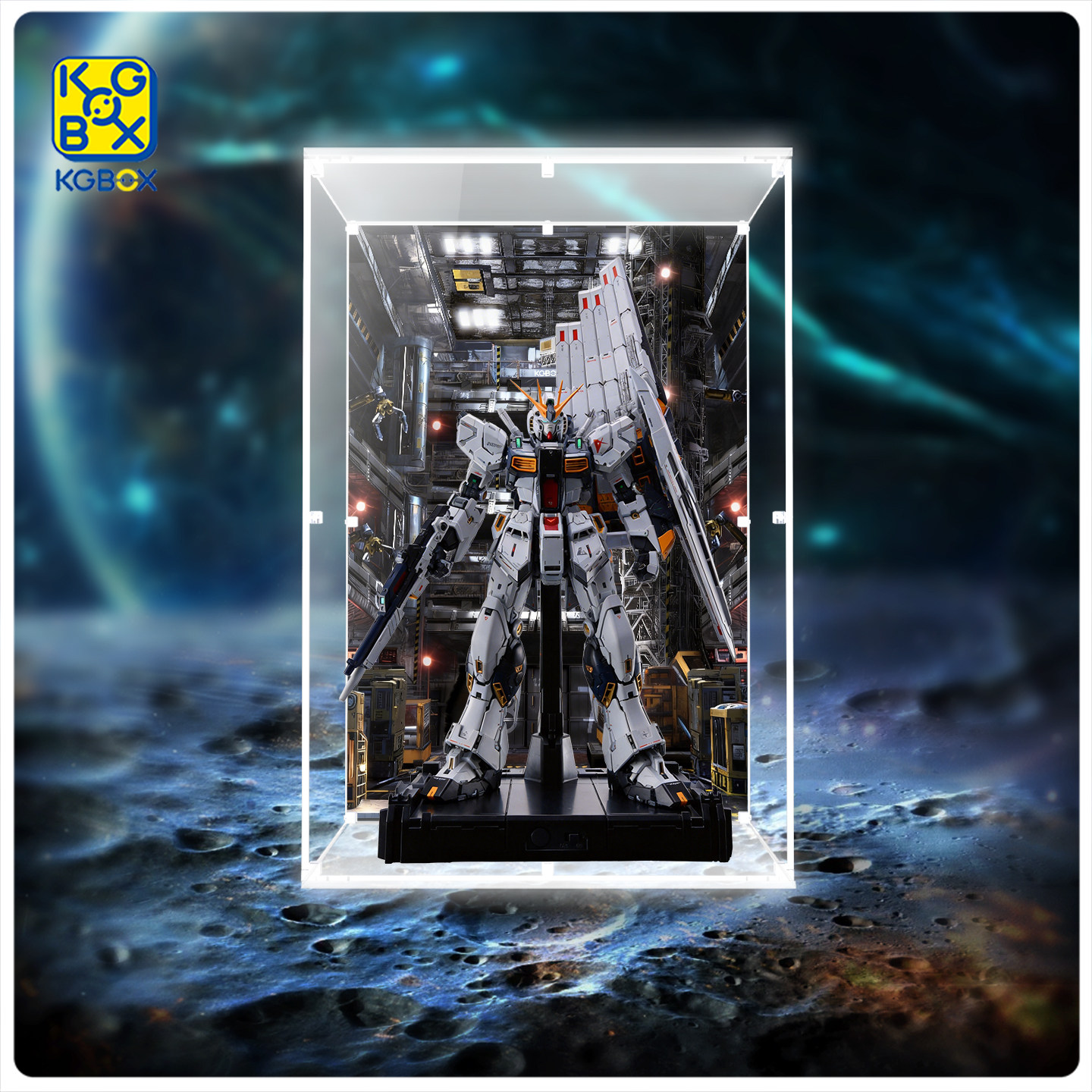 KGBOX万代PGU牛高达5MM展示盒