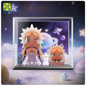 KGBOX适用于泡泡玛特CRYBABY出走 月亮坐坐系列亚克力一体展示盒