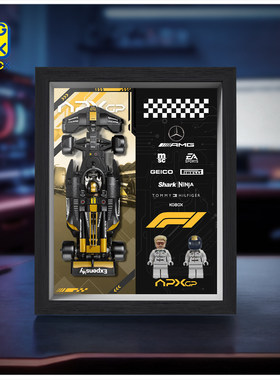 KGBOX适用77252F1大电影同款APXGP赛车相框挂墙一体亚克力展示盒