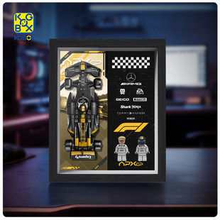 KGBOX适用77252F1大电影同款APXGP赛车相框挂墙一体亚克力展示盒
