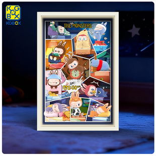 KGB0X适用于泡泡玛特LABUBU凌晨一点系列立体灯光相框展示盒