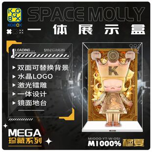 KGBOX泡泡玛特1000%MOLLY穆夏400%亚克力展示盒收纳盒透明盲盒