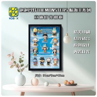KGBOX泡泡玛特THE MONSTERS×海贼王LABUBU亚克力展示盒防尘相框