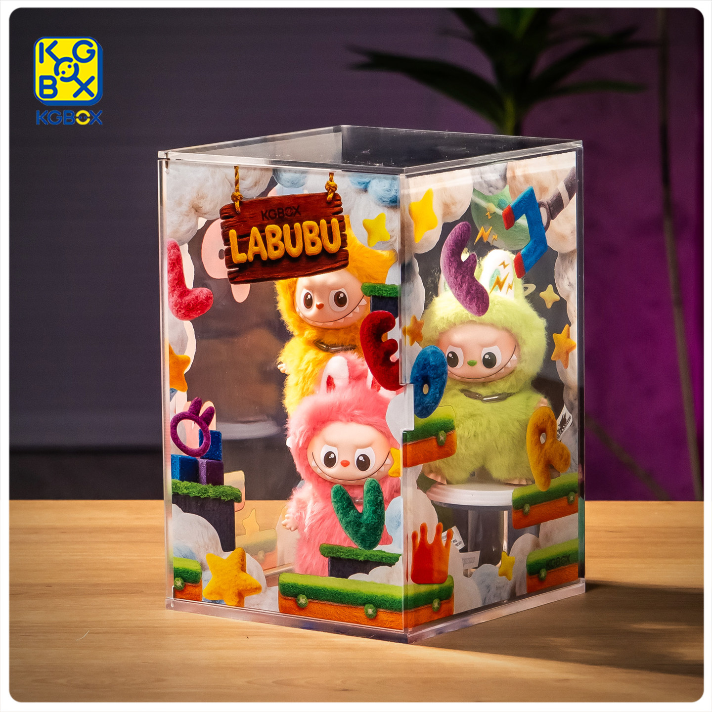 KGBOX适用于泡泡玛特labubu心底密码系列搪胶单宠展示盒