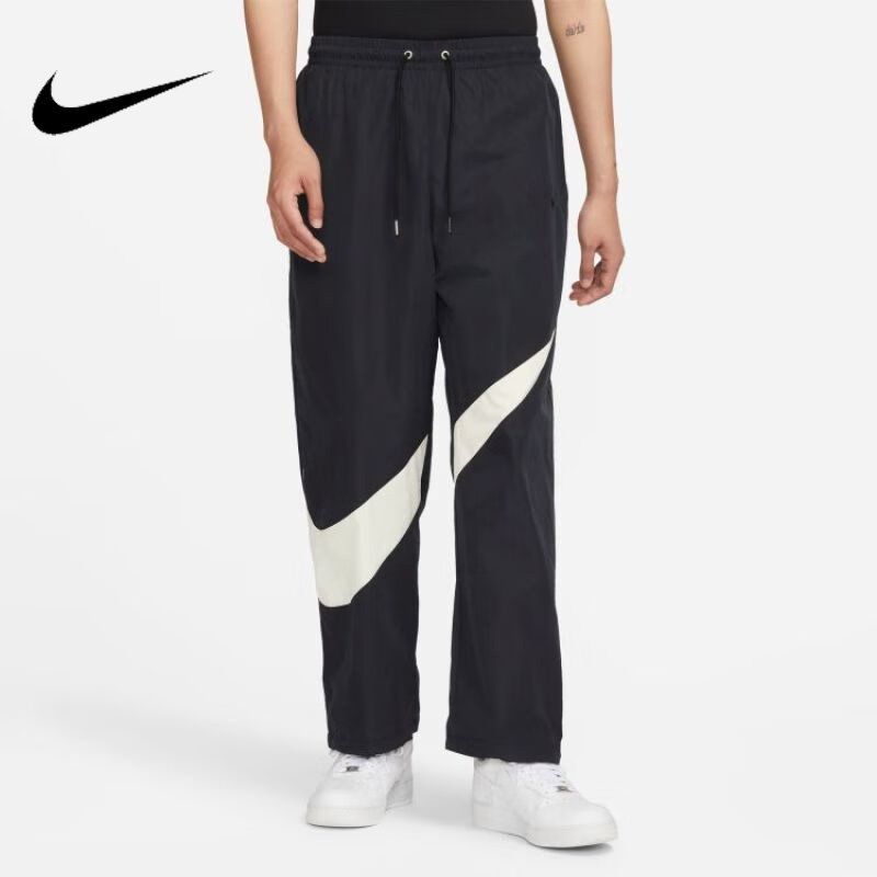 nike耐克男秋季新款大勾宽松直筒梭织运动休闲长裤fb7881-010-113