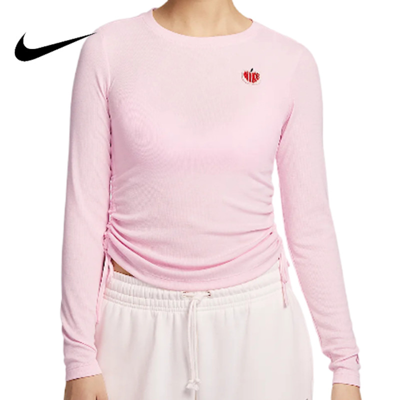 nike耐克春季新款女子运动休闲舒适修身圆领长袖T恤HV8728-663 - 实物图