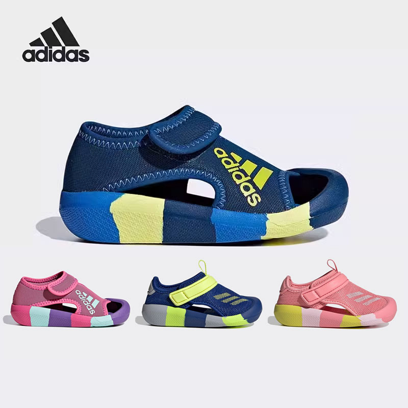 阿迪达斯男女魔术贴童鞋凉鞋