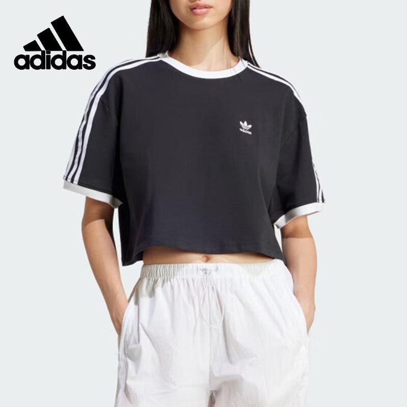 阿迪达斯短袖女运动休闲圆领T恤