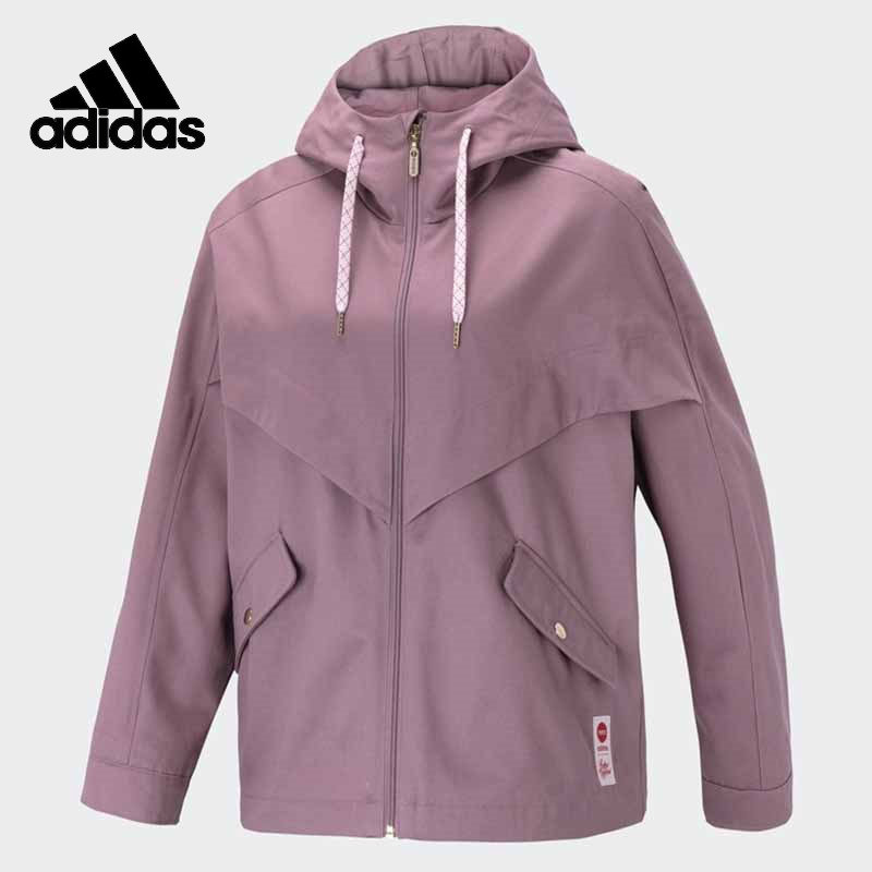 阿迪达斯neo连帽外套女2024春季新款休闲运动服防风衣夹克hf7300