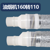 油烟机150 180软管转110变径接头大小头带止逆阀厨房烟管变小 160