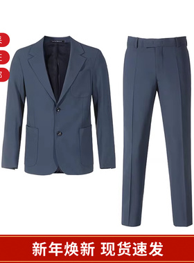 EA阿玛尼 男士单排扣商务西装西服西裤长裤套装 H41V13 01506