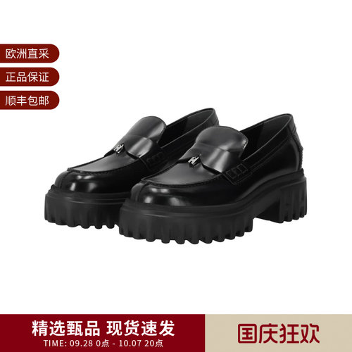 HOGAN女士H700厚底乐福鞋皮鞋单鞋跟高6cm HXW7000FV50UDW
