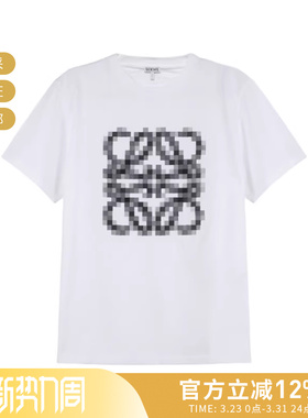 LOEWE罗意威 女士棉质大徽标刺绣圆领短袖T恤 S540Y22X35