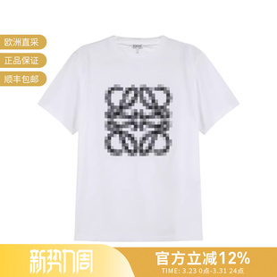 S540Y22X35 T恤 LOEWE罗意威 女士棉质大徽标刺绣圆领短袖