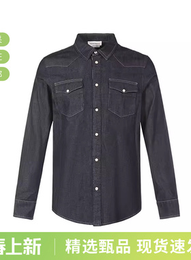 ALEXANDER MCQUEEN男士棉质长袖牛仔衬衫 644906 QSY45