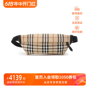 80841121 格纹腰包胸包斜挎包 男士 博柏利BURBERRY