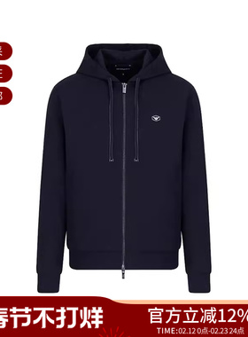 【甄品精选】阿玛尼EA7 男士拉链卫衣鹰标图案 8N1MG0 1JBTZ