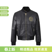 夹棉皮衣夹克上衣外套 复古拉链短款 GAVP06 男士 VJC范思哲