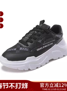 VJC范思哲男士LOGO图案系带厚底休闲运动鞋73YA3SCA ZS397