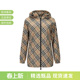BURBERRY博柏利 女士格纹休闲连帽拉链夹克上衣外套8110303