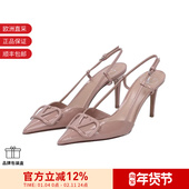 女士尖头细跟高跟鞋 露跟鞋 凉鞋 VALENTINO 2S0R01 TMK