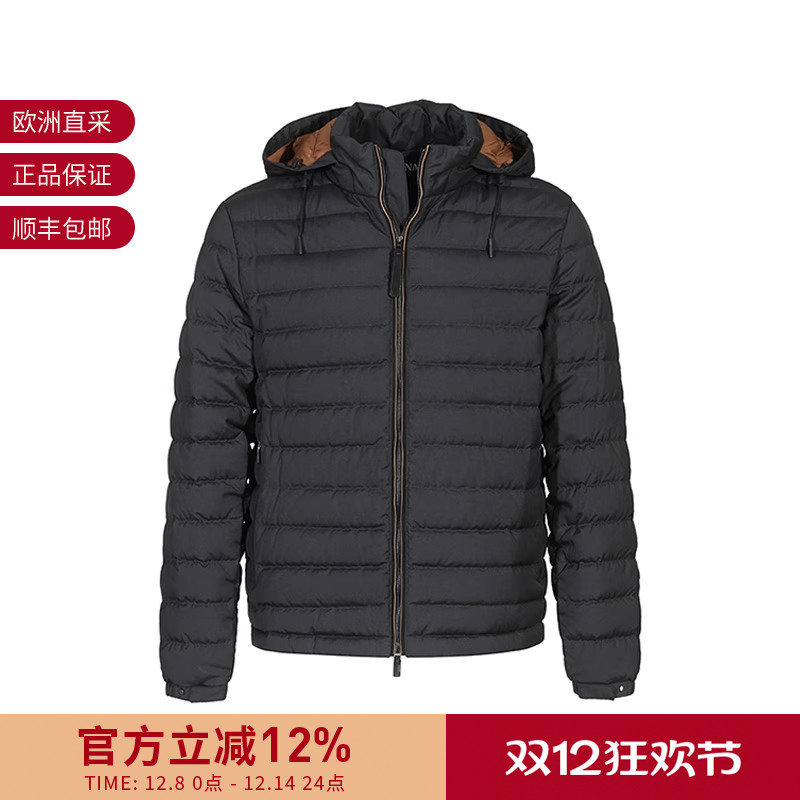 ZEGNA杰尼亚薄款鹅绒连帽羽绒服