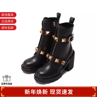 NKD 1W2S0CJ2 VALENTINO华伦天奴 女士铆钉高跟靴子短靴