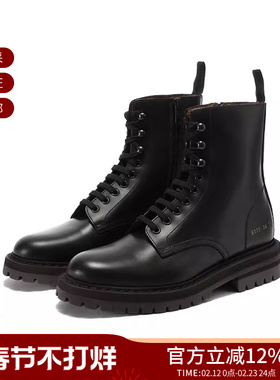 【甄品精选】COMMON PROJECTS 女士皮革系带靴子短靴马丁靴 6135