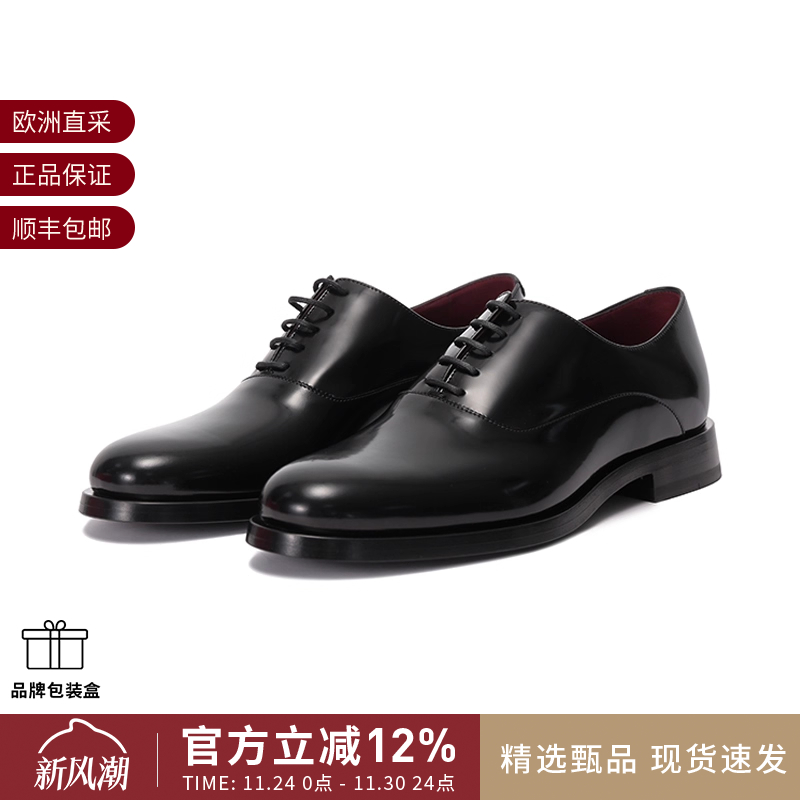 华伦天奴商务通勤单鞋德比鞋