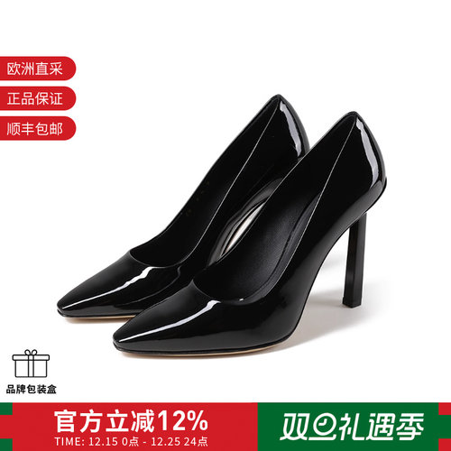 菲拉格慕漆牛皮细跟高跟鞋